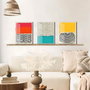 Wallity UDC15 - Set de 3 Lienzos Decorativos Multicolor
